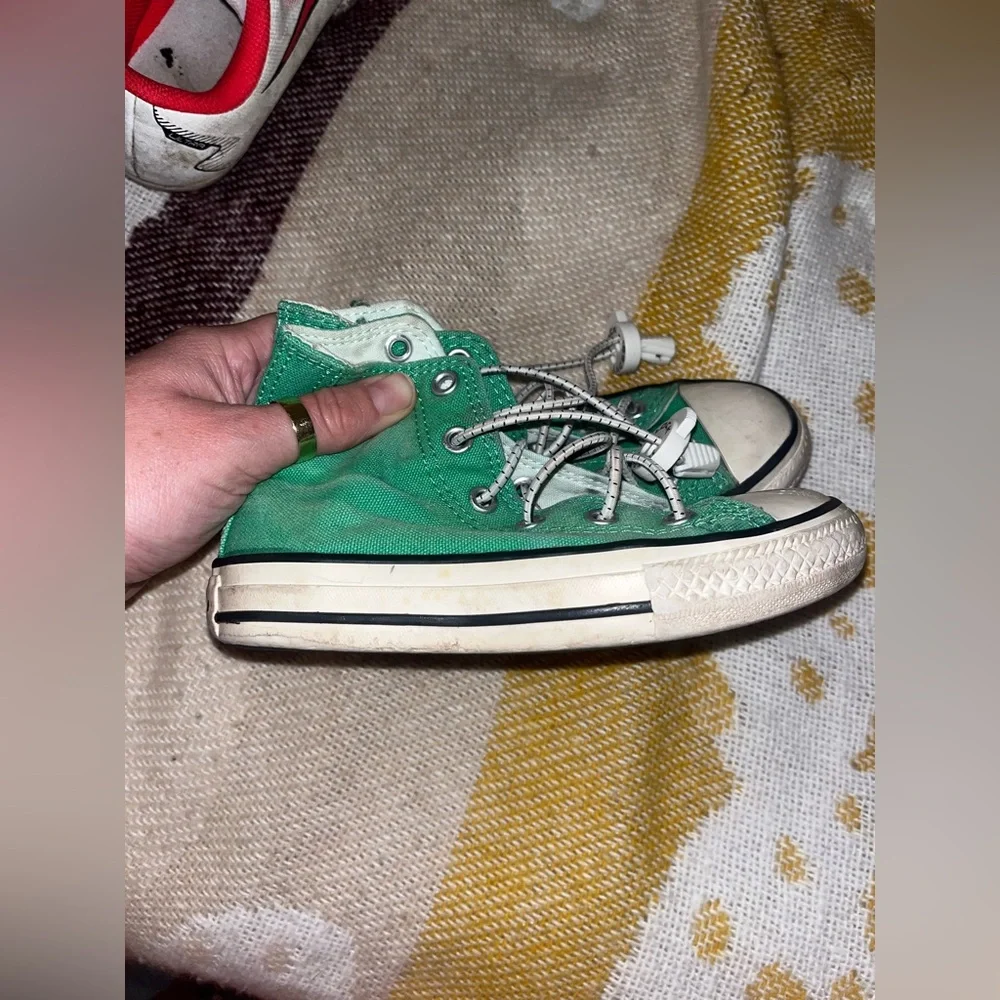 Converse Kids Green Canvas High-Top Sneakers 10.5